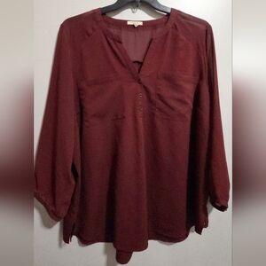 Maurices Deep Red Blouse